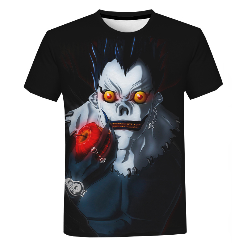 Anime DN Death Note T-shirt Men Women Summer Casual Short Sleeve Cartoon Tee Tops Fashion Harajuku Streetwear 3D Print T Shirt