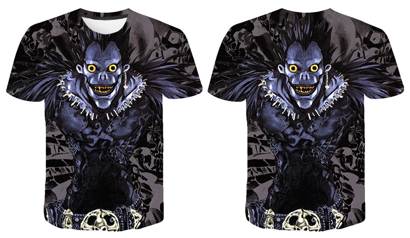 New Summer Short Sleeve Anime DN Death Note 3D T shirt Boy Girl Kids Fashion Streetwear Men Women Children Printed Cool Tops Tee