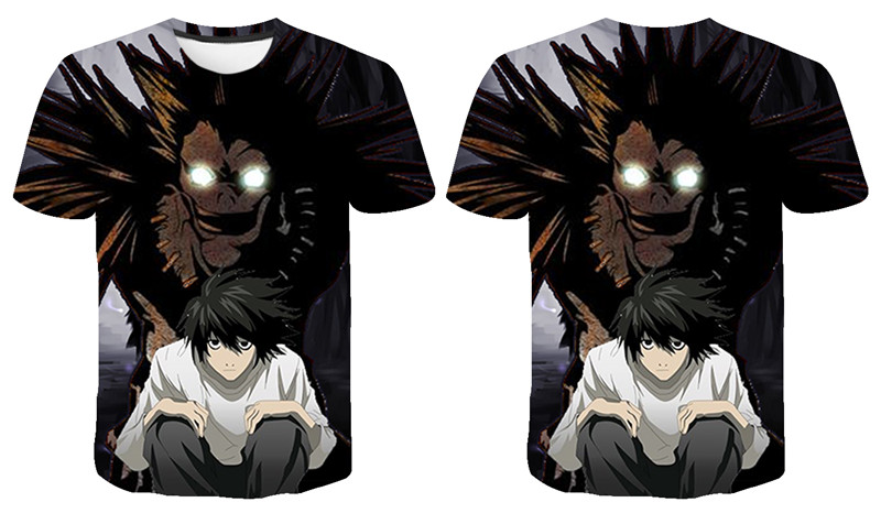 New Summer Short Sleeve Anime DN Death Note 3D T shirt Boy Girl Kids Fashion Streetwear Men Women Children Printed Cool Tops Tee