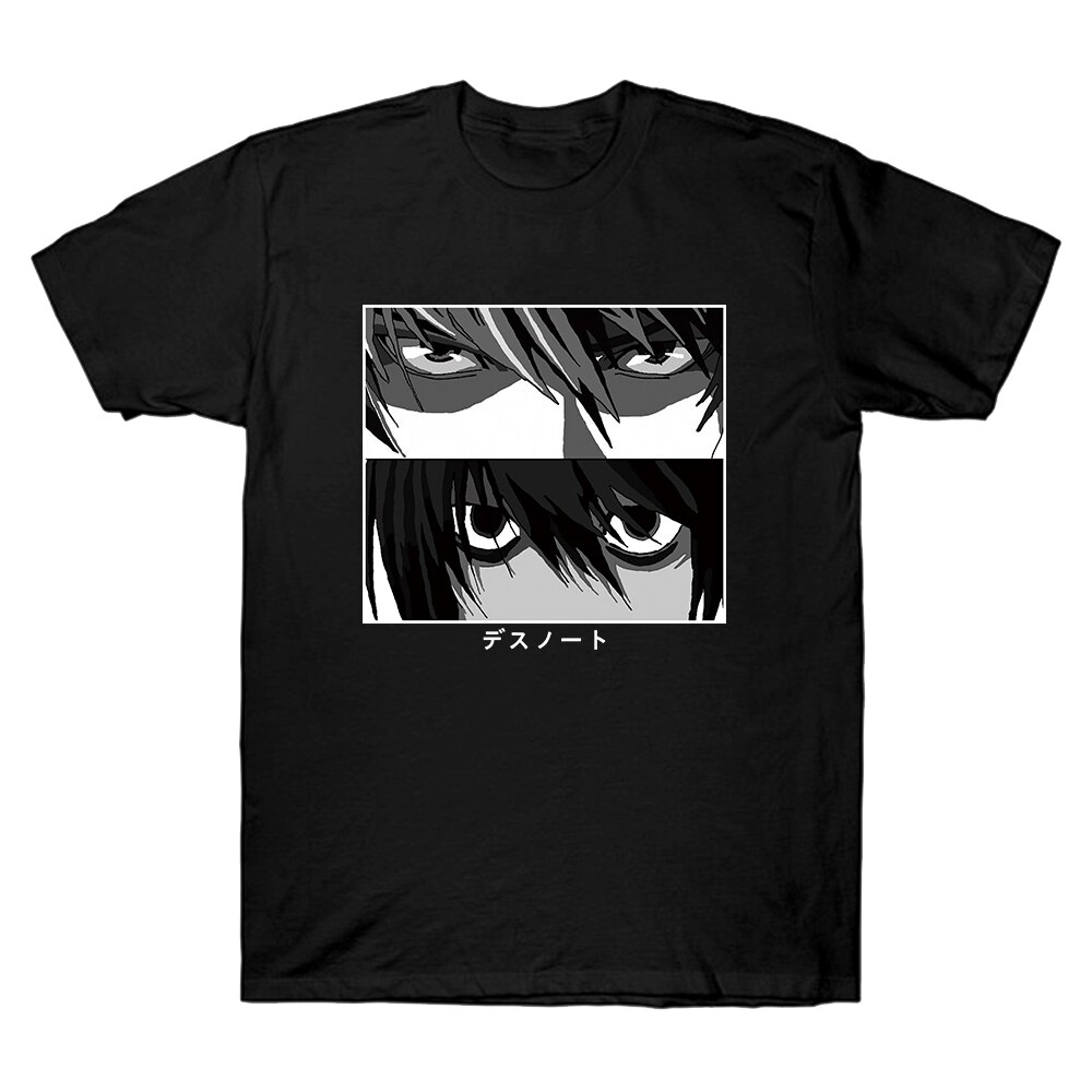 Japanese Anime DN Death Note Cartoon Tshirt Kira L Graphic Tees Harajuku Summer Men Women Tops Unisex Tee Japanese Anime DN Death Note Cartoon Tshirt Kira L Graphic Tees Harajuku Summer Men Women Tops Unisex Tee