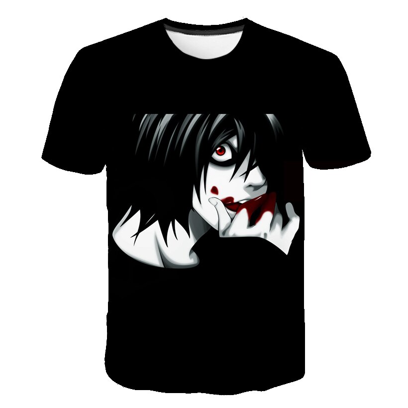 2021 New Anime DN Death Note 3D Print Men/women Casual Fashion Popular Harajuku Style Tshirt Streetwear Oversized Tops 2021 New Anime DN Death Note 3D Print Men/women Casual Fashion Popular Harajuku Style Tshirt Streetwear Oversized Tops