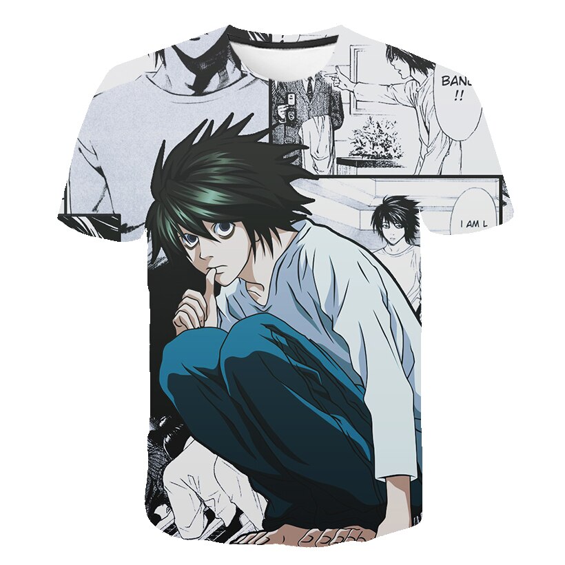 2021 New Anime DN Death Note 3D Print Men/women Casual Fashion Popular Harajuku Style Tshirt Streetwear Oversized Tops 2021 New Anime DN Death Note 3D Print Men/women Casual Fashion Popular Harajuku Style Tshirt Streetwear Oversized Tops