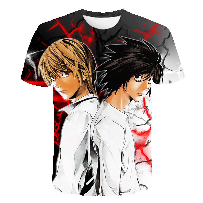 Anime DN Death Note 3D Printed T-shirt Harajuku Streetwear Men Women Fashion O-Neck Short Sleeve Oversized T Shirt HipHop Tees Tops Anime DN Death Note 3D Printed T-shirt Harajuku Streetwear Men Women Fashion O-Neck Short Sleeve Oversized T Shirt HipHop Tees Tops