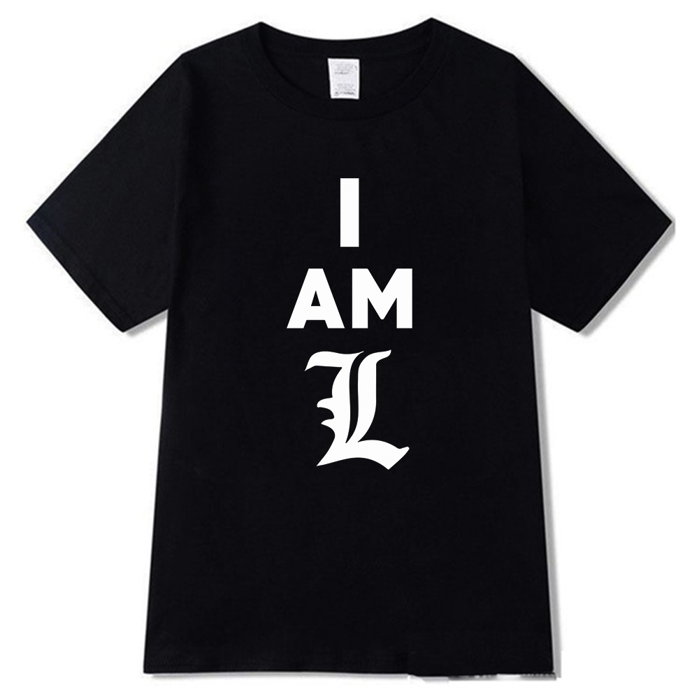 Anime DN Death Note Kira Print Short Sleeve Round Neck Casual T-Shirt Anime DN Death Note Kira Print Short Sleeve Round Neck Casual T-Shirt