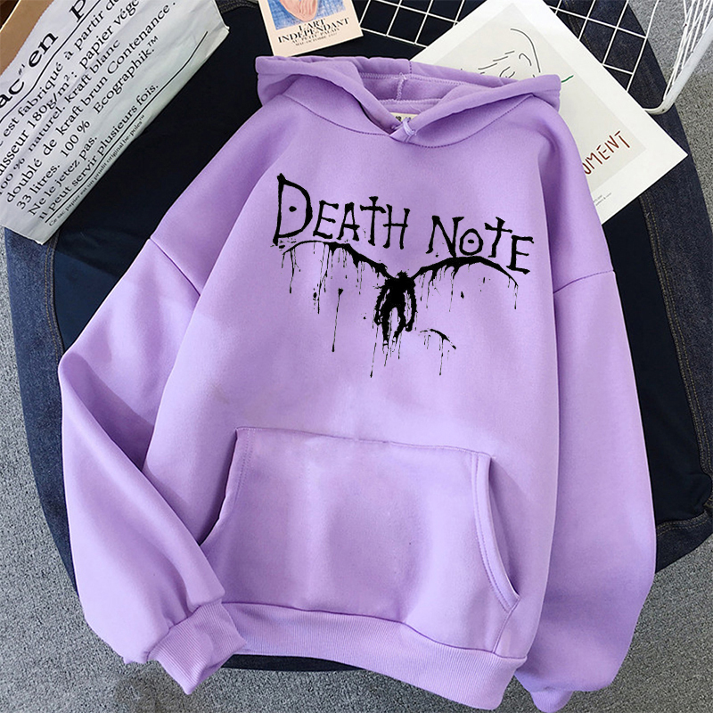 Harajuku Anime DN Death Note Hoodies Unisex Horror Hoodie Pullovers Spring Autumn Casual Graphic Hooded Streetwears Hoody Sweatshirts 03