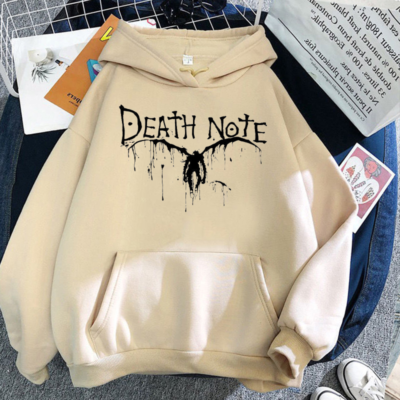 Harajuku Anime DN Death Note Hoodies Unisex Horror Hoodie Pullovers Spring Autumn Casual Graphic Hooded Streetwears Hoody Sweatshirts 03