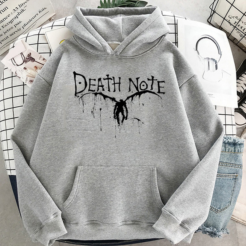 Harajuku Anime DN Death Note Hoodies Unisex Horror Hoodie Pullovers Spring Autumn Casual Graphic Hooded Streetwears Hoody Sweatshirts 03