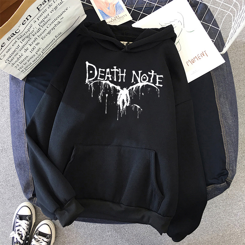 Harajuku Anime DN Death Note Hoodies Unisex Horror Hoodie Pullovers Spring Autumn Casual Graphic Hooded Streetwears Hoody Sweatshirts 03