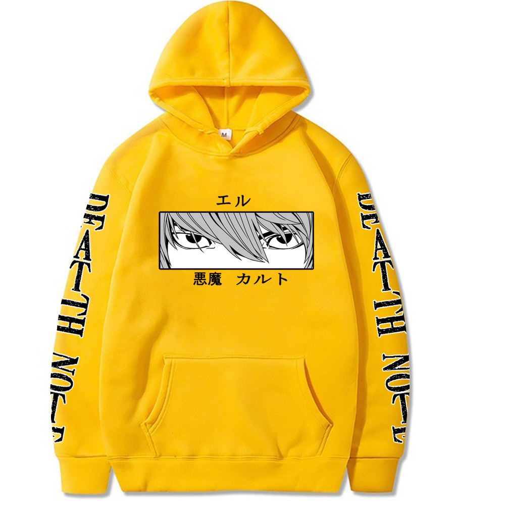 Harajuku Anime DN Death Note Unisex Hoodies Japanese L Lawliet Devil Eye Printed Men's Hoodie Streetwear Casual Sweatshirts Harajuku Anime DN Death Note Unisex Hoodies Japanese L Lawliet Devil Eye Printed Men's Hoodie Streetwear Casual Sweatshirts