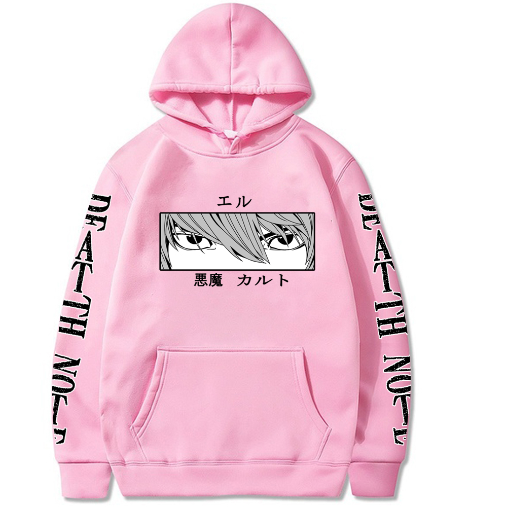 Harajuku Anime DN Death Note Unisex Hoodies Japanese L Lawliet Devil Eye Printed Men's Hoodie Streetwear Casual Sweatshirts Harajuku Anime DN Death Note Unisex Hoodies Japanese L Lawliet Devil Eye Printed Men's Hoodie Streetwear Casual Sweatshirts