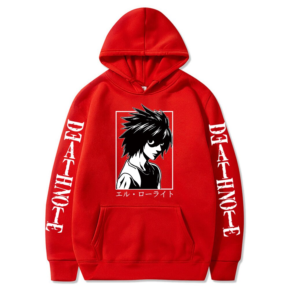 Anime Death Note Lawliet L Graphic Long Sleeve Hoodie - Death Note ...