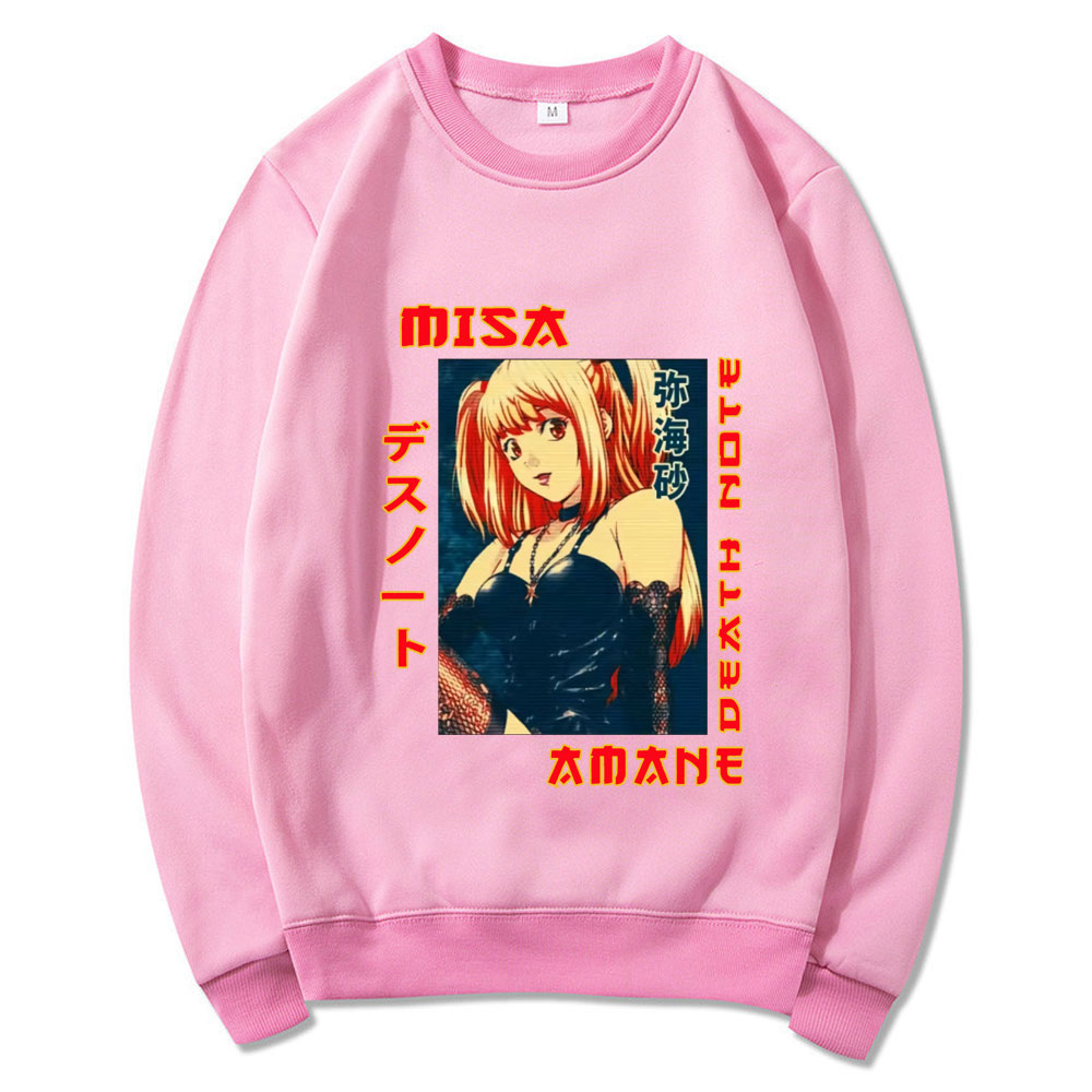 2021 Spring Autumn Men Crewneck Pullover Sweatshirts Casual Streetwear Retro Anime DN Death Note Misa Amane Hoodies Japan Hoodie 2021 Spring Autumn Men Crewneck Pullover Sweatshirts Casual Streetwear Retro Anime DN Death Note Misa Amane Hoodies Japan Hoodie