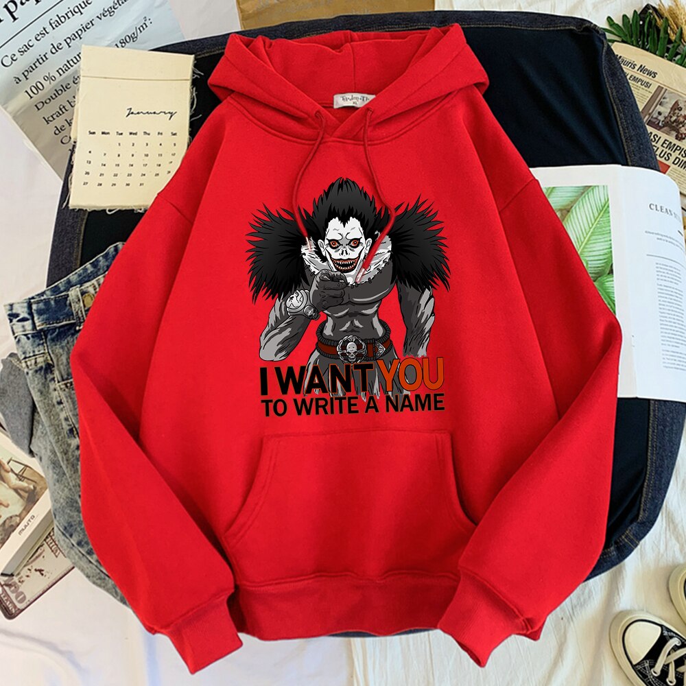 Man Hoodie Japan Anime DN Death Note I Want You Streetwear Trend Hoodie For Mens Street Fashion Hoodies Fleece Sweatshirt Men Man Hoodie Japan Anime DN Death Note I Want You Streetwear Trend Hoodie For Mens Street Fashion Hoodies Fleece Sweatshirt Men