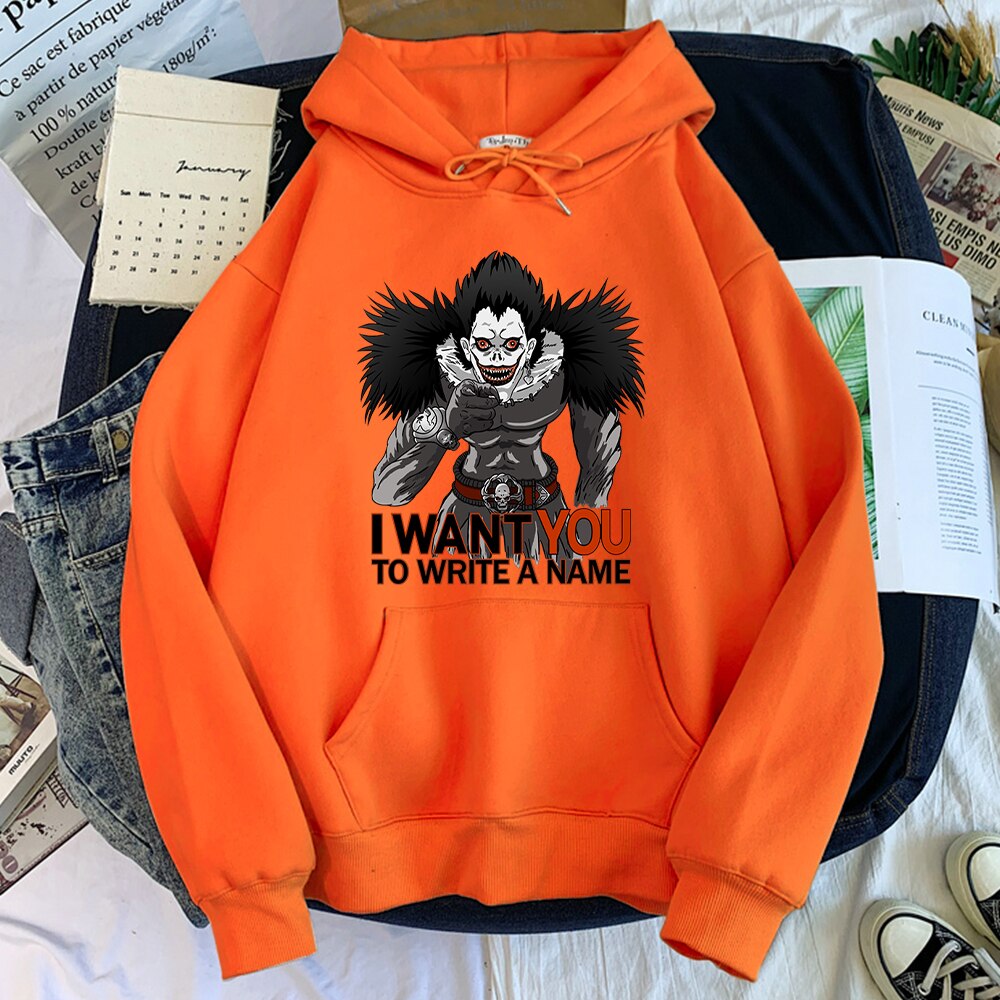 Man Hoodie Japan Anime DN Death Note I Want You Streetwear Trend Hoodie For Mens Street Fashion Hoodies Fleece Sweatshirt Men Man Hoodie Japan Anime DN Death Note I Want You Streetwear Trend Hoodie For Mens Street Fashion Hoodies Fleece Sweatshirt Men