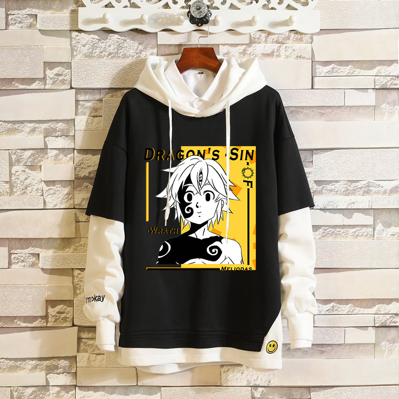 Anime DN Death Note Cosplay Sweatshirts Meliodas Hoodies 3D Men Women Yagami Light Hoodie Clothing Fake Hip Hop Two Piece