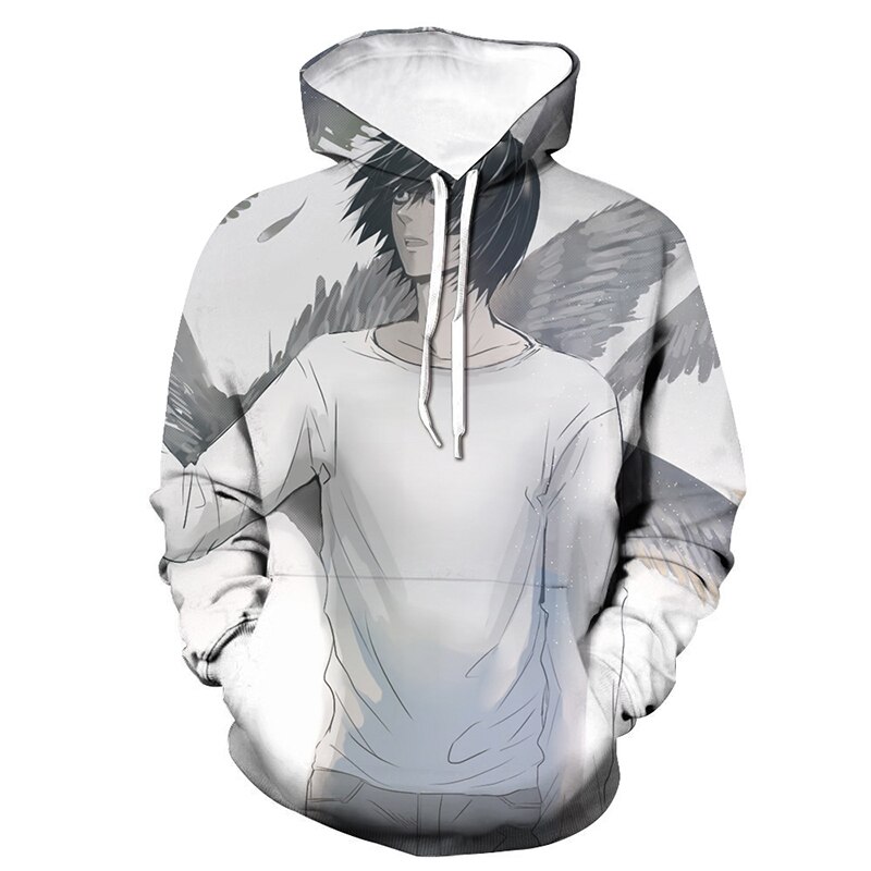 Spring Casual Hoodies Anime DN Death Note 3D Printed Hooded Sweatshirt Style Cosplay Pullover Men Women Hip Hop Hoodie Top Clothing