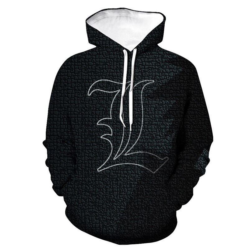 Spring Casual Hoodies Anime DN Death Note 3D Printed Hooded Sweatshirt Style Cosplay Pullover Men Women Hip Hop Hoodie Top Clothing