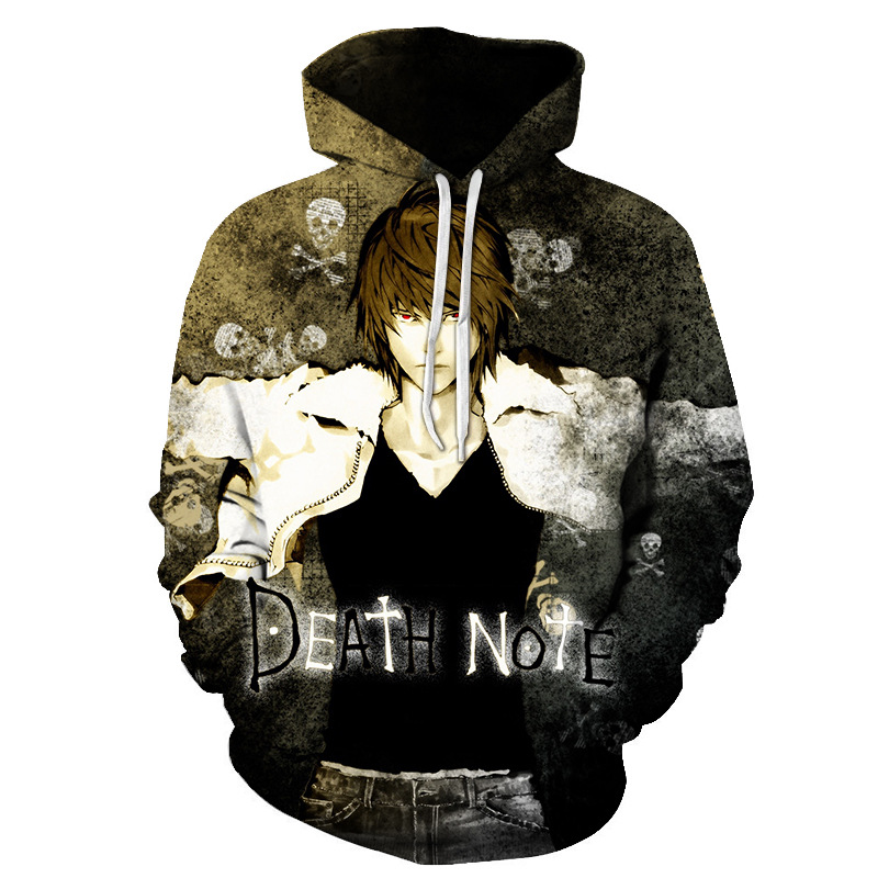 3D Printed Hoodies Anime DN Death Note Sweatshirt Fashion Women Men Streetwear Sweatshirt Boy Teenager Hip-Hop Pullover Hoodie Coat