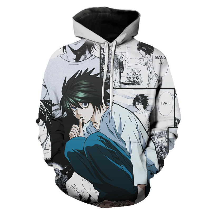3D Printed Hoodies Anime DN Death Note Sweatshirt Fashion Women Men Streetwear Sweatshirt Boy Teenager Hip-Hop Pullover Hoodie Coat