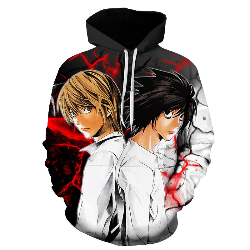 3D Printed Hoodies Anime DN Death Note Sweatshirt Fashion Women Men Streetwear Sweatshirt Boy Teenager Hip-Hop Pullover Hoodie Coat