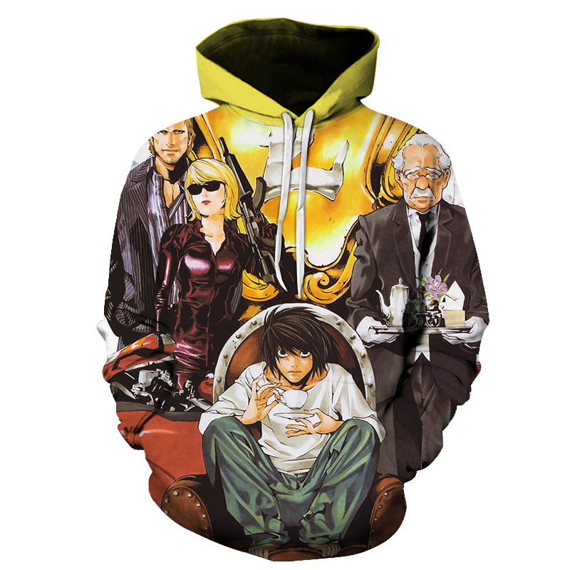 3D Printed Hoodies Anime DN Death Note Sweatshirt Fashion Women Men Streetwear Sweatshirt Boy Teenager Hip-Hop Pullover Hoodie Coat
