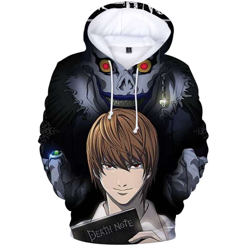 New Anime DN Death Note 3d Print Men Hoodies 2021 Hot Sale Hoodie Women Fashion Plus Size Sweatshirts Cosplay Anime DN Death Note Hooded