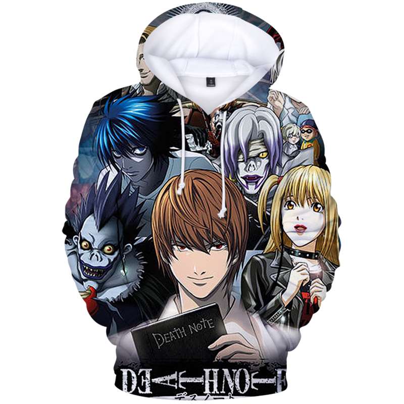 New Anime DN Death Note 3d Print Men Hoodies 2021 Hot Sale Hoodie Women Fashion Plus Size Sweatshirts Cosplay Anime DN Death Note Hooded