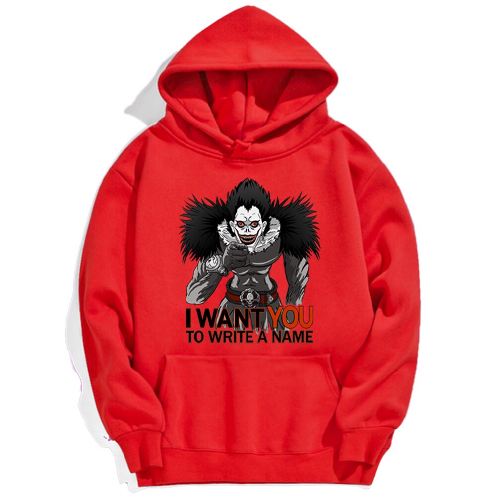 Japan Anime DN Death Note I Want You Hoodie Male Streetwear Trendy Men Pullovers Fashion Brand Oversize Loose Hoodie For Male Japan Anime DN Death Note I Want You Hoodie Male Streetwear Trendy Men Pullovers Fashion Brand Oversize Loose Hoodie For Male