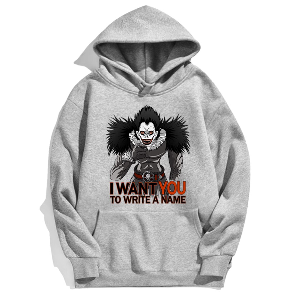 Japan Anime DN Death Note I Want You Hoodie Male Streetwear Trendy Men Pullovers Fashion Brand Oversize Loose Hoodie For Male Japan Anime DN Death Note I Want You Hoodie Male Streetwear Trendy Men Pullovers Fashion Brand Oversize Loose Hoodie For Male