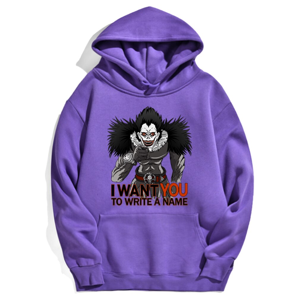 Japan Anime DN Death Note I Want You Hoodie Male Streetwear Trendy Men Pullovers Fashion Brand Oversize Loose Hoodie For Male Japan Anime DN Death Note I Want You Hoodie Male Streetwear Trendy Men Pullovers Fashion Brand Oversize Loose Hoodie For Male