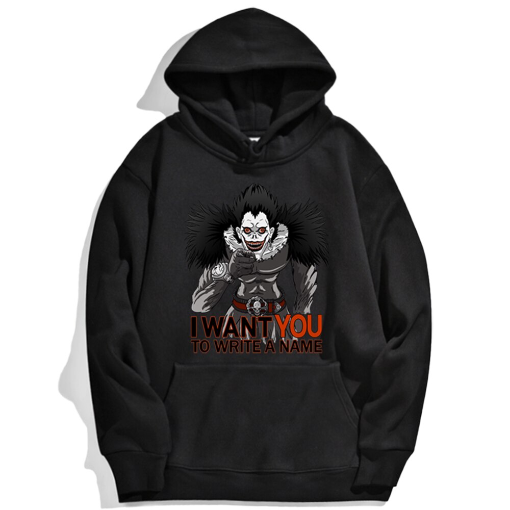 Japan Anime DN Death Note I Want You Hoodie Male Streetwear Trendy Men Pullovers Fashion Brand Oversize Loose Hoodie For Male Japan Anime DN Death Note I Want You Hoodie Male Streetwear Trendy Men Pullovers Fashion Brand Oversize Loose Hoodie For Male