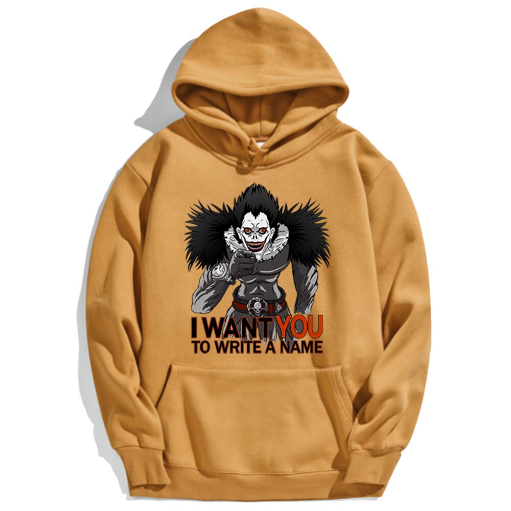 Japan Anime DN Death Note I Want You Hoodie Male Streetwear Trendy Men Pullovers Fashion Brand Oversize Loose Hoodie For Male Japan Anime DN Death Note I Want You Hoodie Male Streetwear Trendy Men Pullovers Fashion Brand Oversize Loose Hoodie For Male
