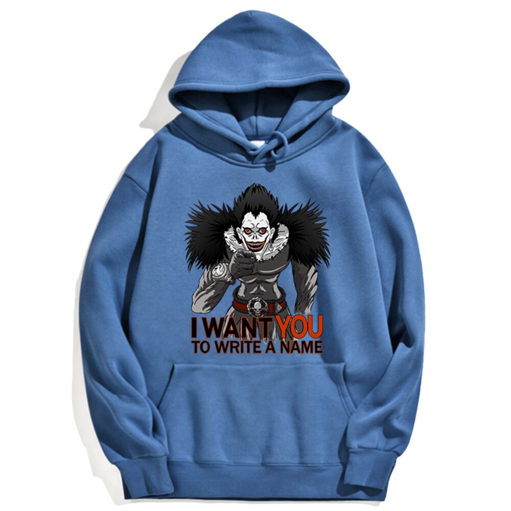 Japan Anime DN Death Note I Want You Hoodie Male Streetwear Trendy Men Pullovers Fashion Brand Oversize Loose Hoodie For Male Japan Anime DN Death Note I Want You Hoodie Male Streetwear Trendy Men Pullovers Fashion Brand Oversize Loose Hoodie For Male