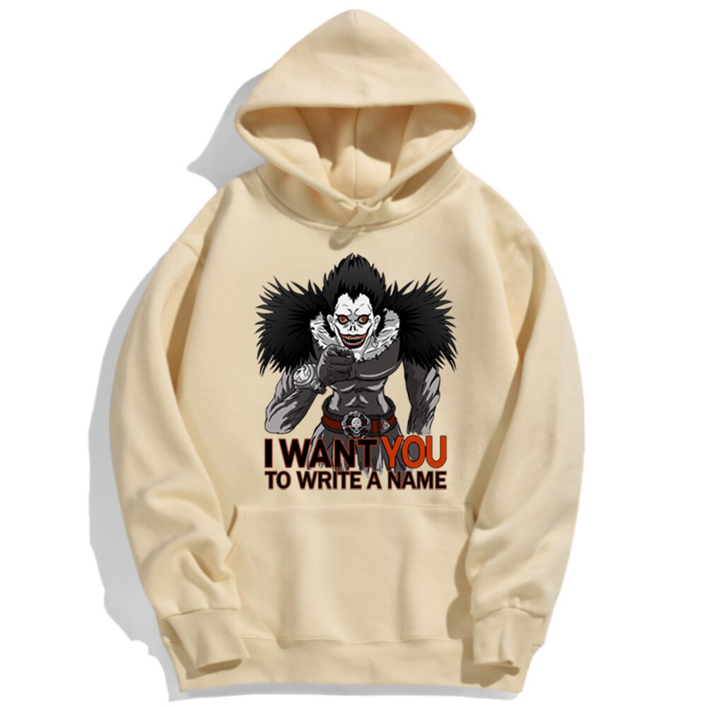 Japan Anime DN Death Note I Want You Hoodie Male Streetwear Trendy Men Pullovers Fashion Brand Oversize Loose Hoodie For Male Japan Anime DN Death Note I Want You Hoodie Male Streetwear Trendy Men Pullovers Fashion Brand Oversize Loose Hoodie For Male