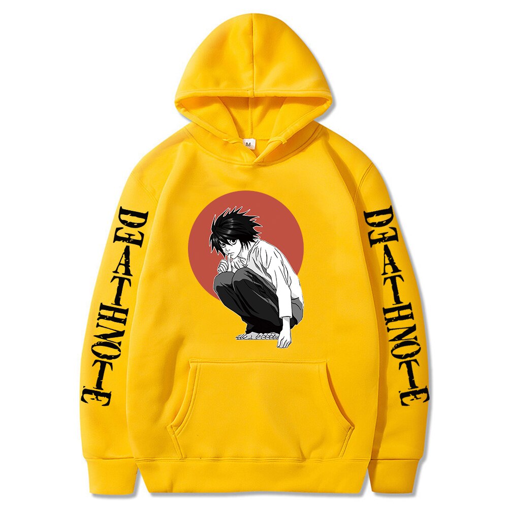 Anime DN Death Note Sweatshirt Men L Lawliet Graphic Streetwear Tracksuit Mens High Quality Athletic Hoodie Male Anime DN Death Note Sweatshirt Men L Lawliet Graphic Streetwear Tracksuit Mens High Quality Athletic Hoodie Male