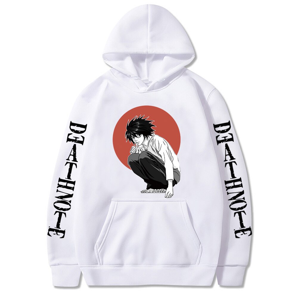 Anime DN Death Note Sweatshirt Men L Lawliet Graphic Streetwear Tracksuit Mens High Quality Athletic Hoodie Male Anime DN Death Note Sweatshirt Men L Lawliet Graphic Streetwear Tracksuit Mens High Quality Athletic Hoodie Male