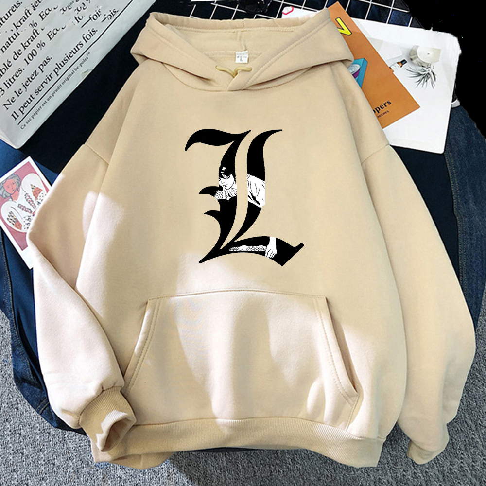 Anime DN Death Note Hoodies Mens Women Tops Autumn Vintage Hoody Funny Streetwear Pullover Men Women Ulzzang 90S Hooded Sweatshirts