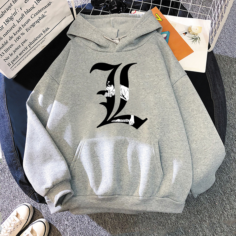 Anime DN Death Note Hoodies Mens Women Tops Autumn Vintage Hoody Funny Streetwear Pullover Men Women Ulzzang 90S Hooded Sweatshirts