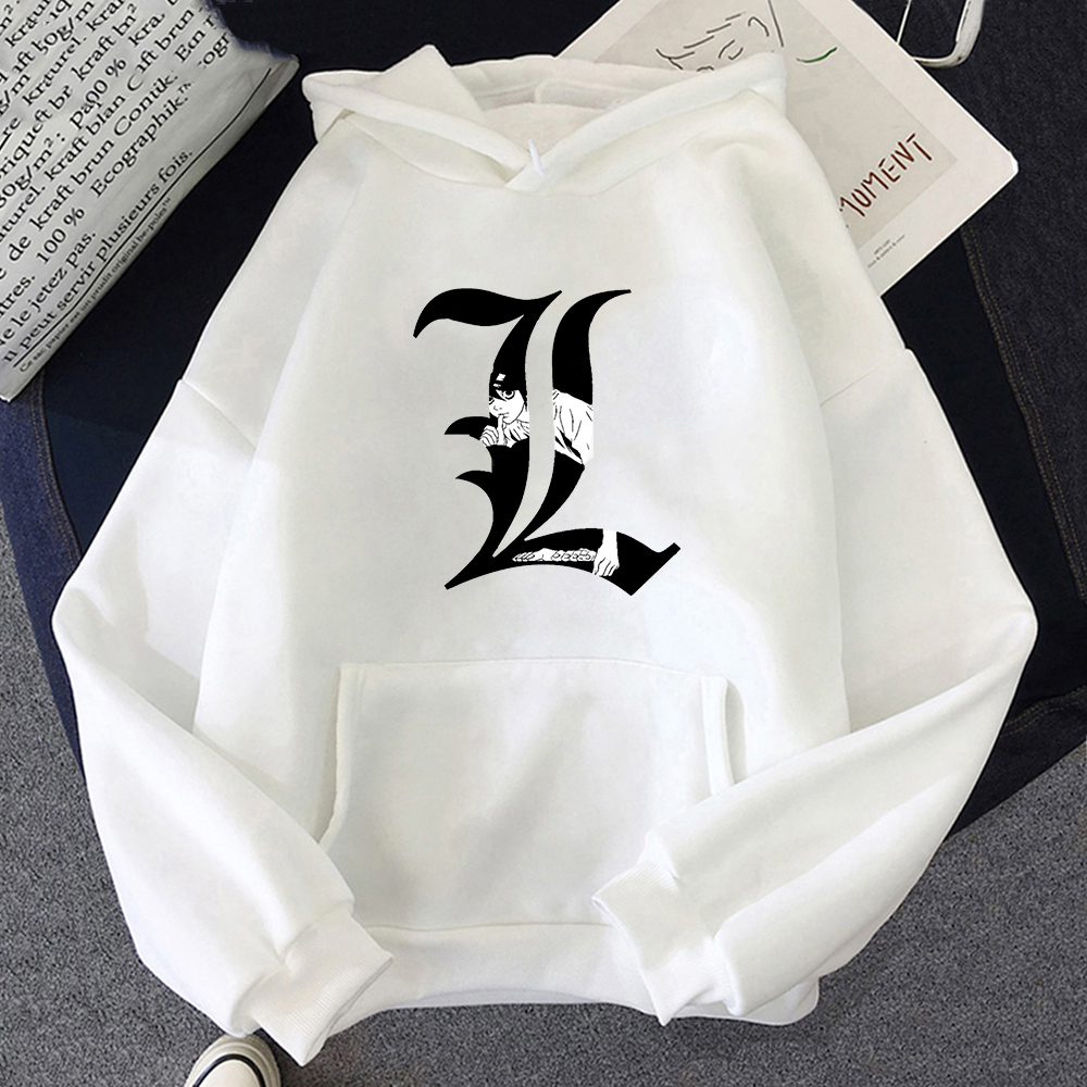 Anime DN Death Note Hoodies Mens Women Tops Autumn Vintage Hoody Funny Streetwear Pullover Men Women Ulzzang 90S Hooded Sweatshirts
