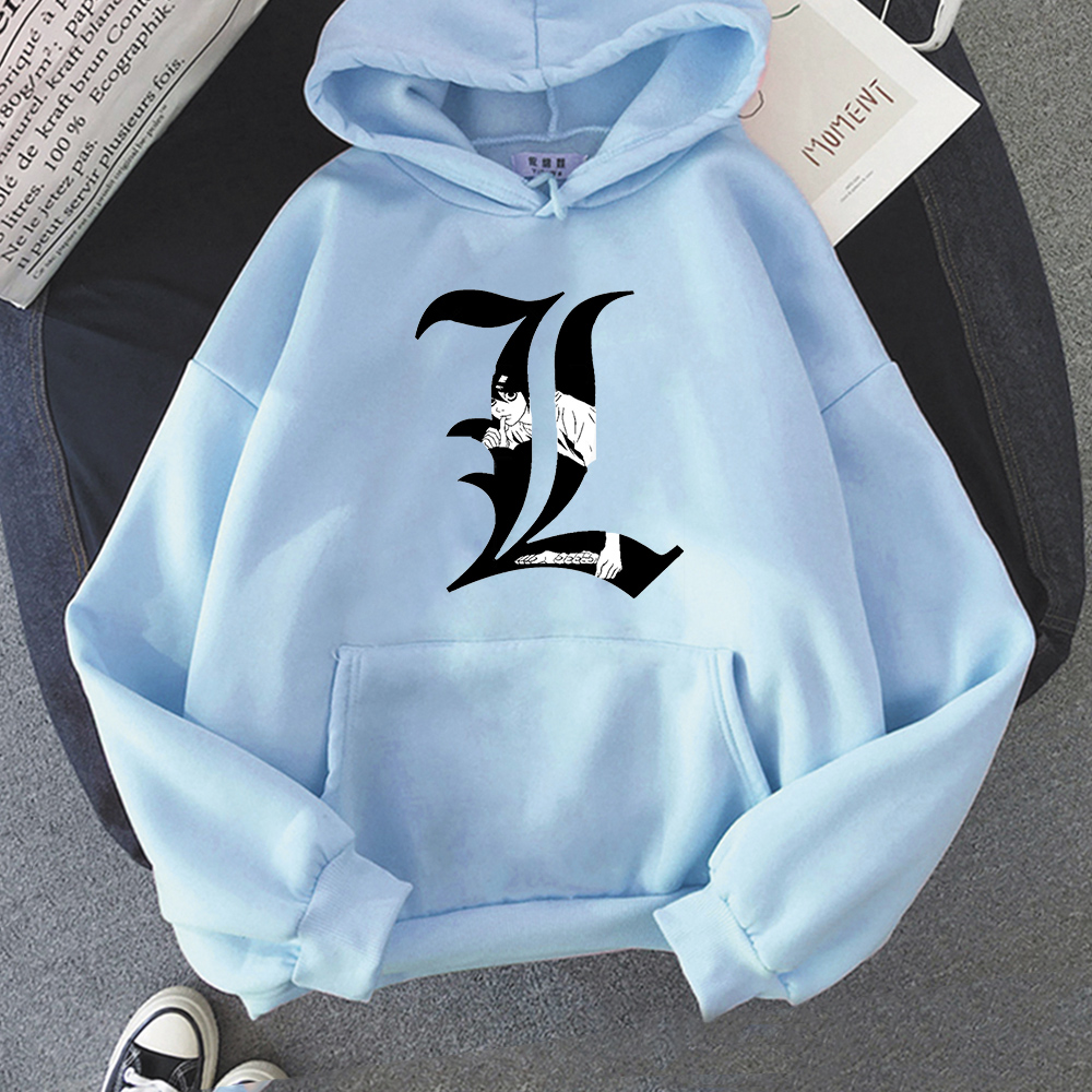 Anime DN Death Note Hoodies Mens Women Tops Autumn Vintage Hoody Funny Streetwear Pullover Men Women Ulzzang 90S Hooded Sweatshirts