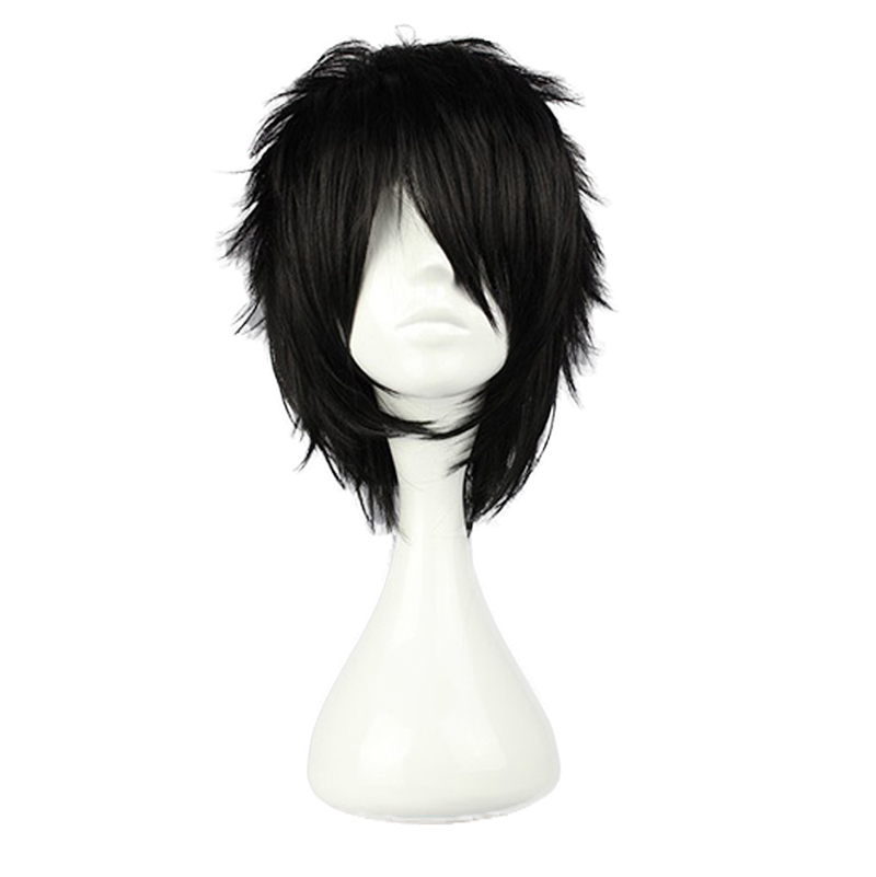 Anime DN Death Note L Cos Wig Mens L.Lawliet Short Black Heat Resistant Hair Pelucas Cosplay Costume Wigs + Wig Cap Anime DN Death Note L Cos Wig Mens L.Lawliet Short Black Heat Resistant Hair Pelucas Cosplay Costume Wigs + Wig Cap
