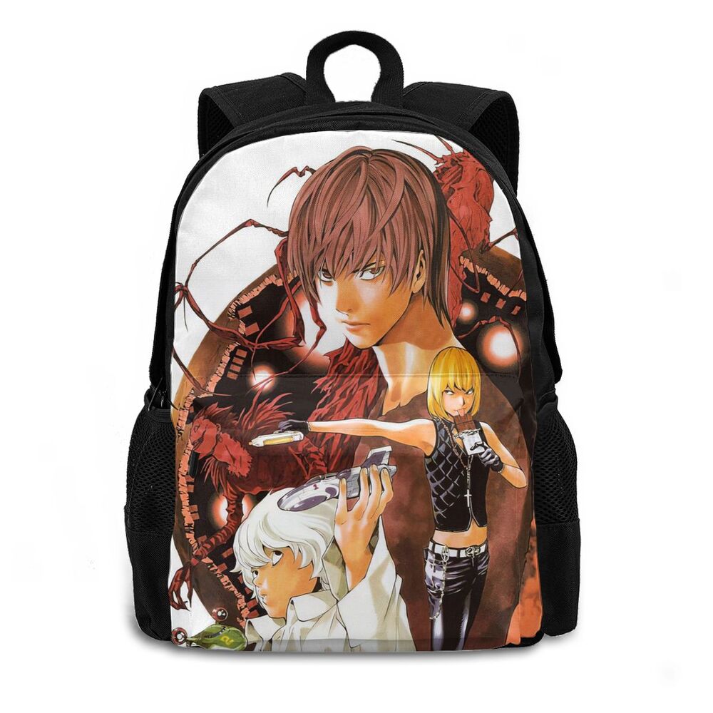 Anime DN Death Note Large Children School Backpacks Cartoon Bookbag for Boys Girls Casual Daypacks Travelling Rucksack 15.6in Anime DN Death Note Large Children School Backpacks Cartoon Bookbag for Boys Girls Casual Daypacks Travelling Rucksack 15.6in
