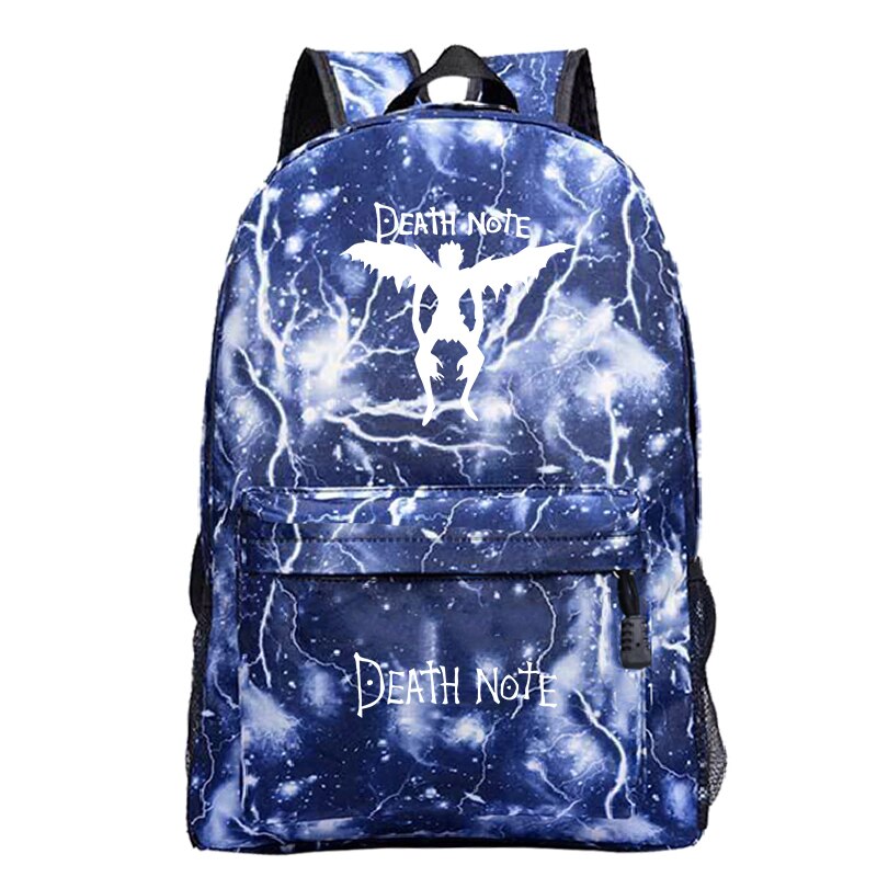 Mochila Horror Movie DEATH NOTE Letter Print Backpack Students School Bags Boys Girls deathnote Book Bag Travel Rucksack