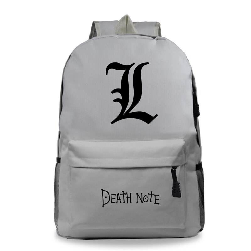 Mochila Horror Movie DEATH NOTE Letter Print Backpack Students School Bags Boys Girls deathnote Book Bag Travel Rucksack