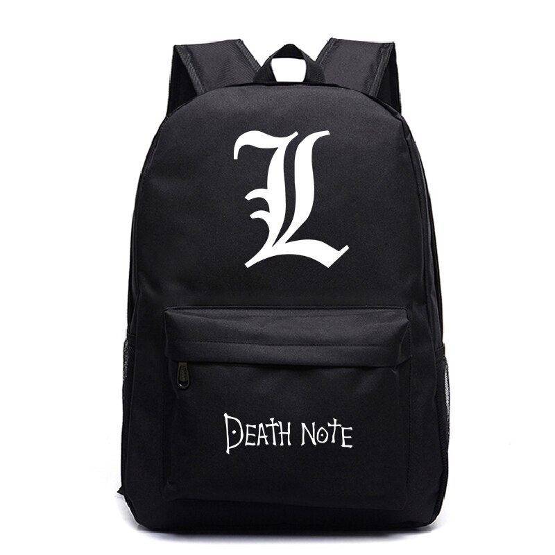 Mochila Horror Movie DEATH NOTE Letter Print Backpack Students School Bags Boys Girls deathnote Book Bag Travel Rucksack