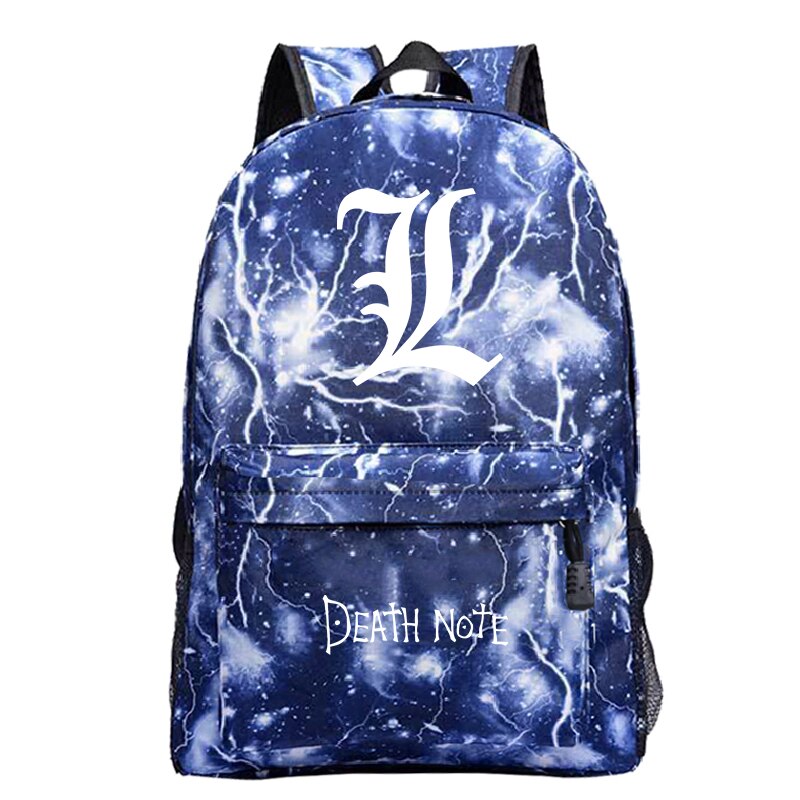 Mochila Horror Movie DEATH NOTE Letter Print Backpack Students School Bags Boys Girls deathnote Book Bag Travel Rucksack