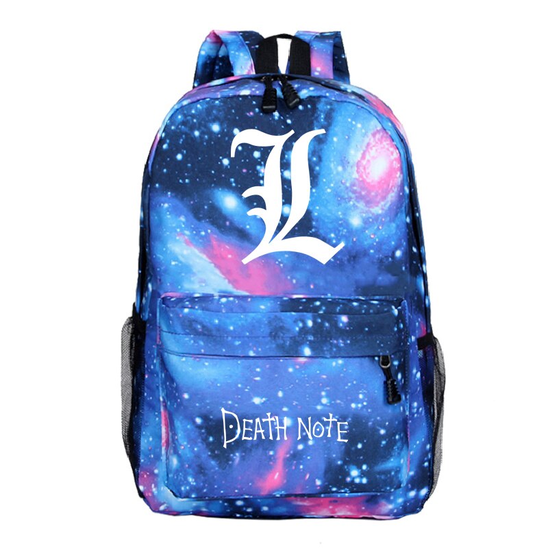 Mochila Horror Movie DEATH NOTE Letter Print Backpack Students School Bags Boys Girls deathnote Book Bag Travel Rucksack