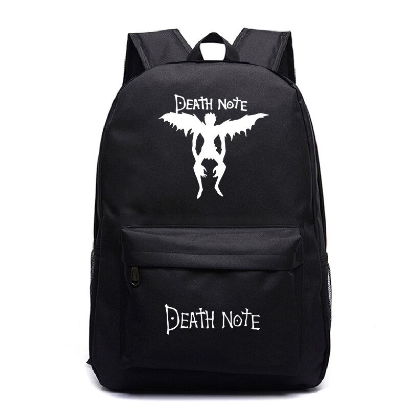 Mochila Horror Movie DEATH NOTE Letter Print Backpack Students School Bags Boys Girls deathnote Book Bag Travel Rucksack