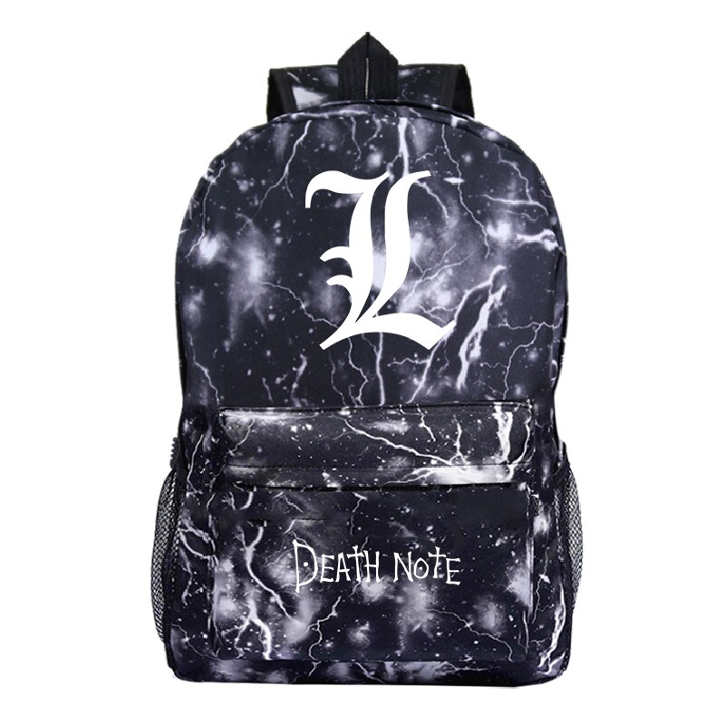 Mochila Horror Movie DEATH NOTE Letter Print Backpack Students School Bags Boys Girls deathnote Book Bag Travel Rucksack