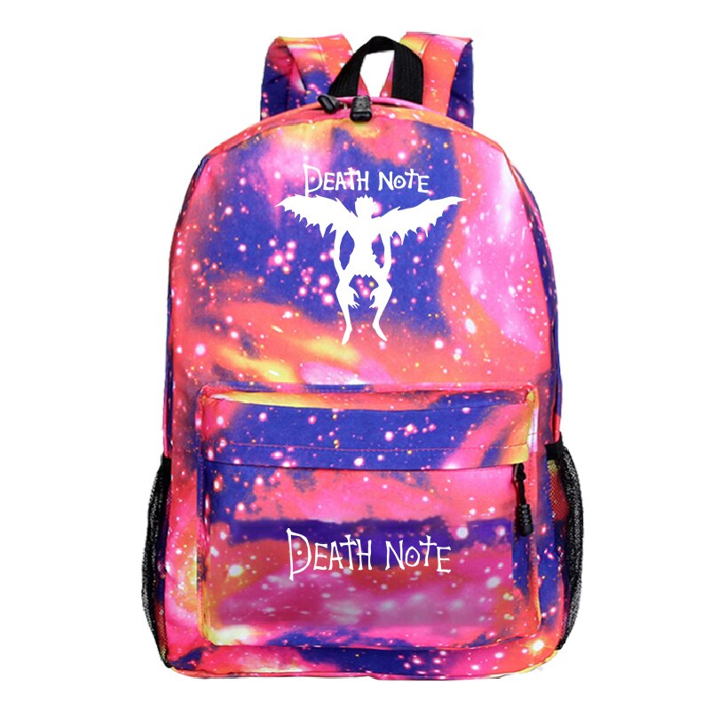 Mochila Horror Movie DEATH NOTE Letter Print Backpack Students School Bags Boys Girls deathnote Book Bag Travel Rucksack